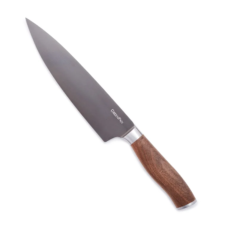 Premiere Titanium Cutlery 8" Chef's Knife with Walnut Handle