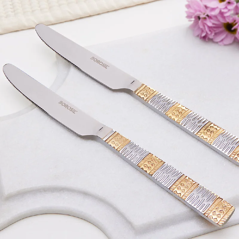 Borosil Gold Butter Knife, Set of 2