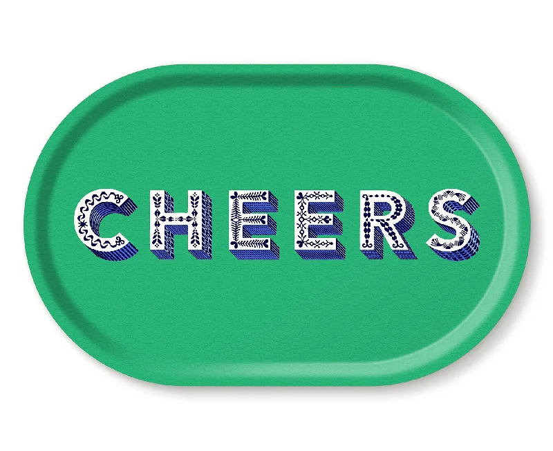 Oval Word Tray - Cheers - by Jamida