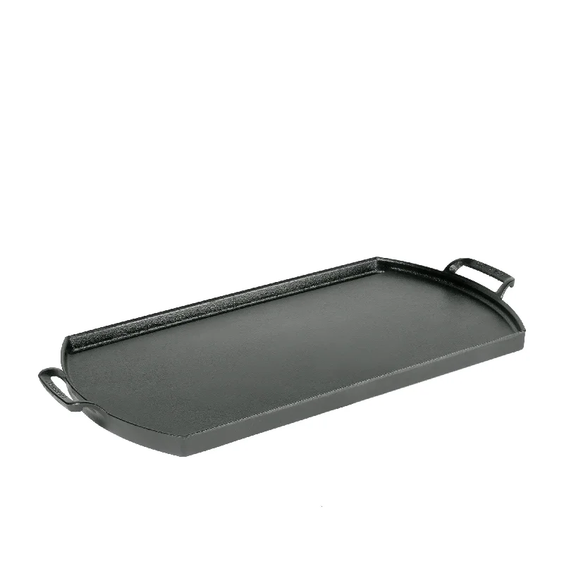 Lodge in Blacklock Triple Seasoned Cast Iron Double Burner Griddle 51x25x3cm