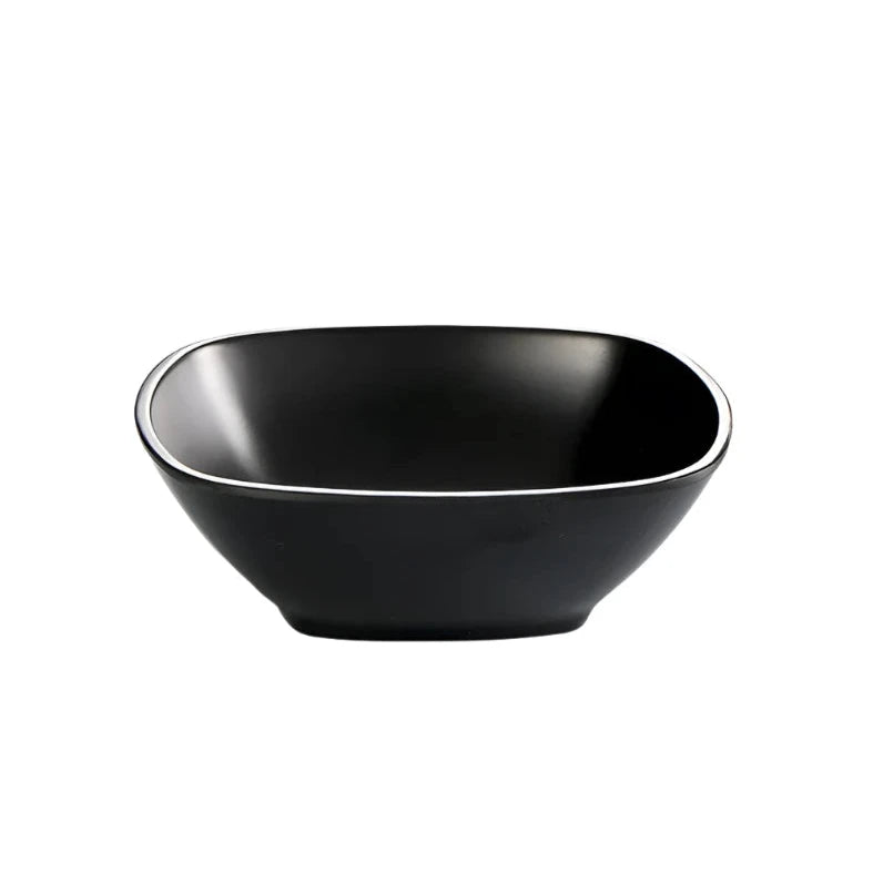 Black Melamine Rectangular Bowl