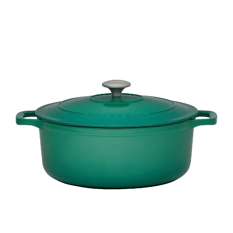 Chasseur Round French Oven 28cm 6 Litre Emerald Green