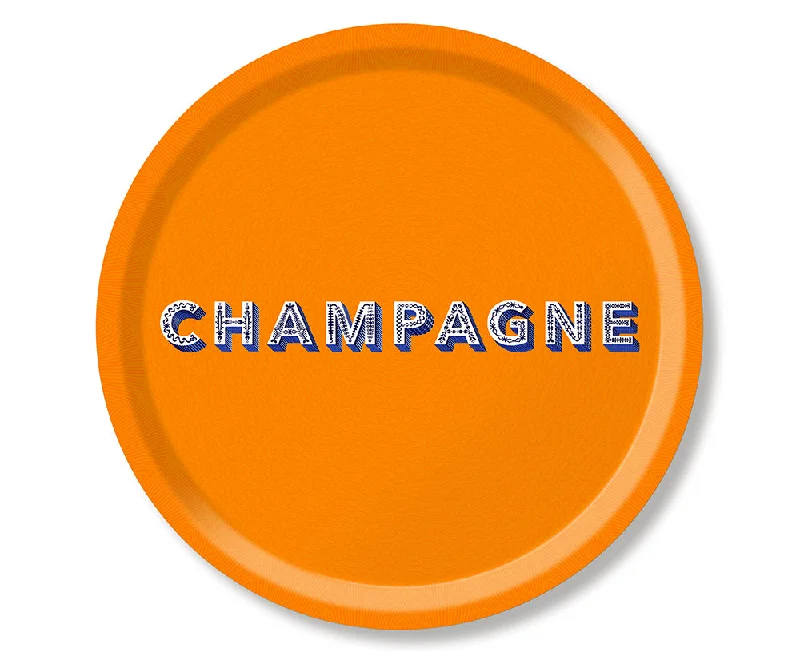 Round Word Tray - Champagne - by Jamida