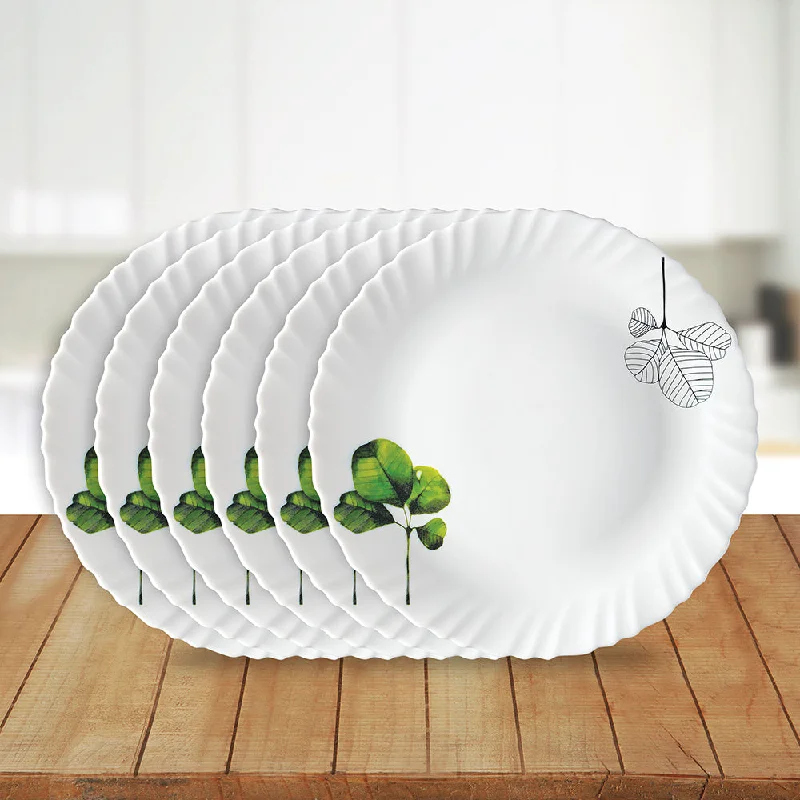 Larah by Borosil Oval Full Plate Set