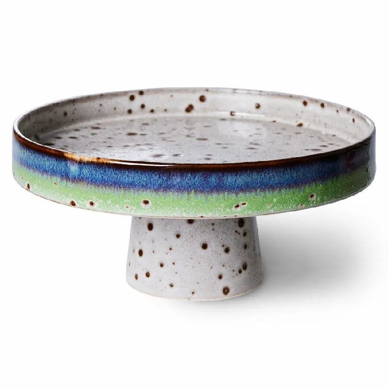 70s Ceramics Cake Stand Bowl on Base Comet