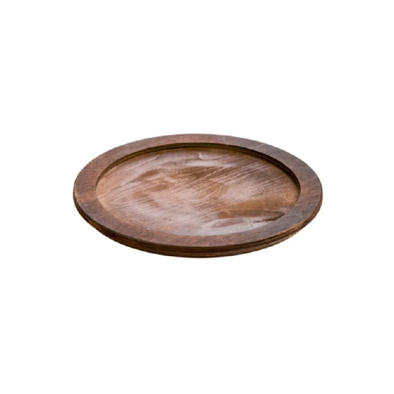 Lodge 8" Round Wood Underliner, Walnut