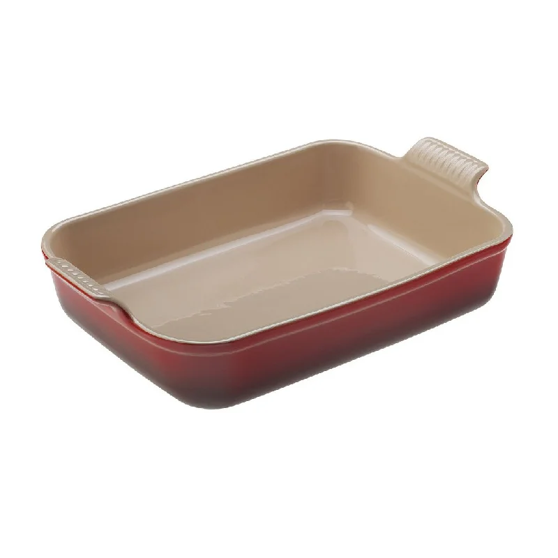 Le Creuset 4.7L Stoneware Cherry Red Cerise Rectangular Dish