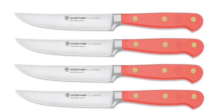 Wusthof Classic Coral Peach 4 pcs. Steak Knife Set 1061760403