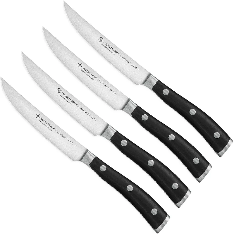 Wusthof 4.5" Classic Ikon Steak Knives - 4-Piece Set