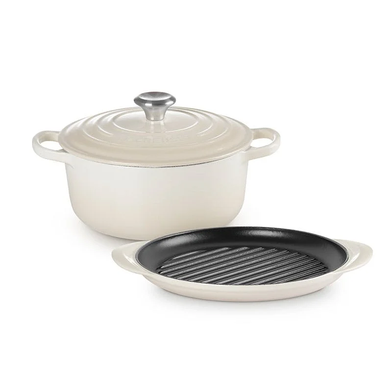 Cast Iron 2 Piece Cookware Set, Meringue