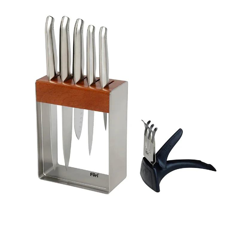 Furi Pro 7 Piece Stainless Steel Knife Block Set