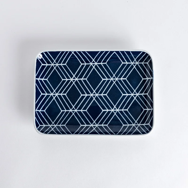 Modern Indigo Tile Dinner Plate