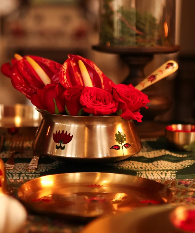 Kalamkari Kansa Curry Bowl