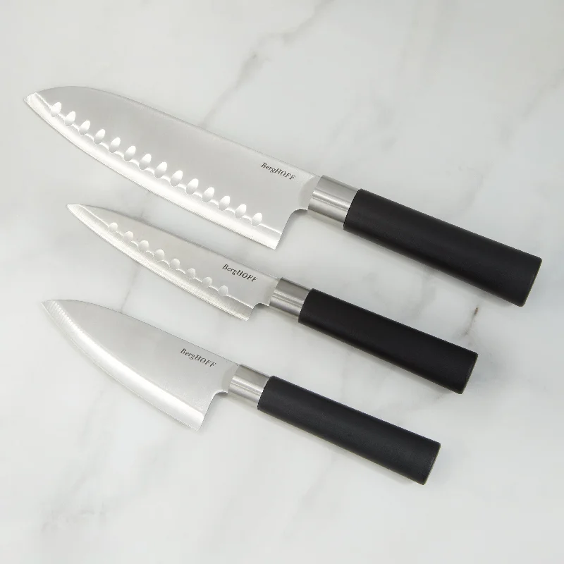 BergHOFF DiNA Codon 3pc Stainless Steel Santoku Set