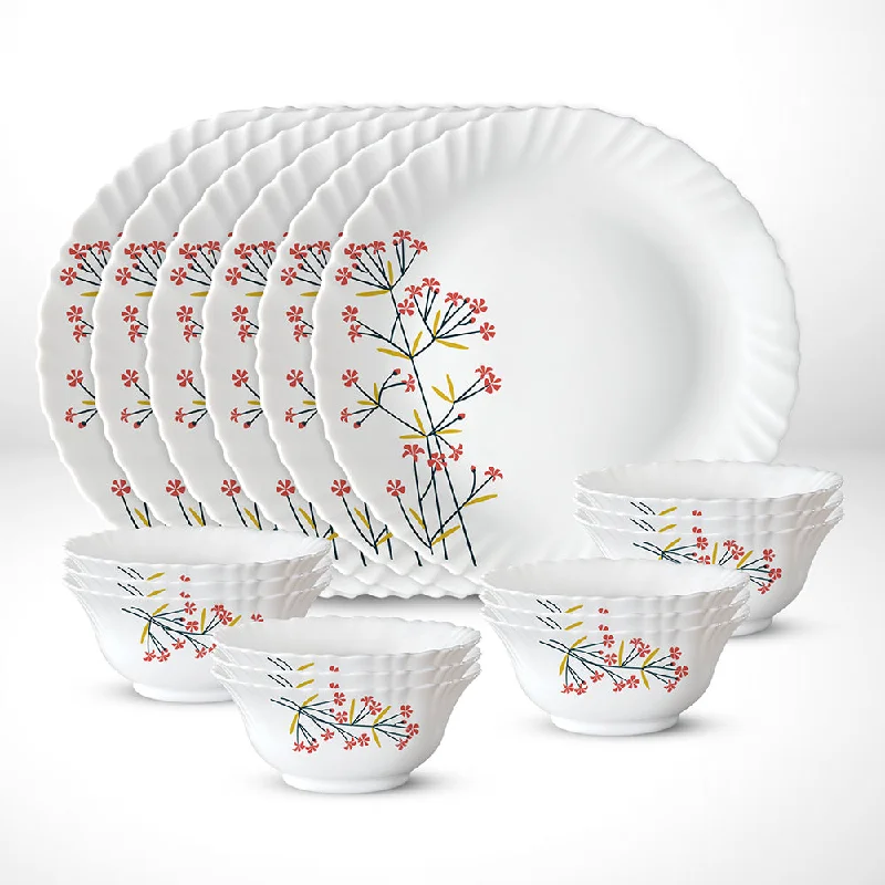 Larah by Borosil Red Bud Thali Set