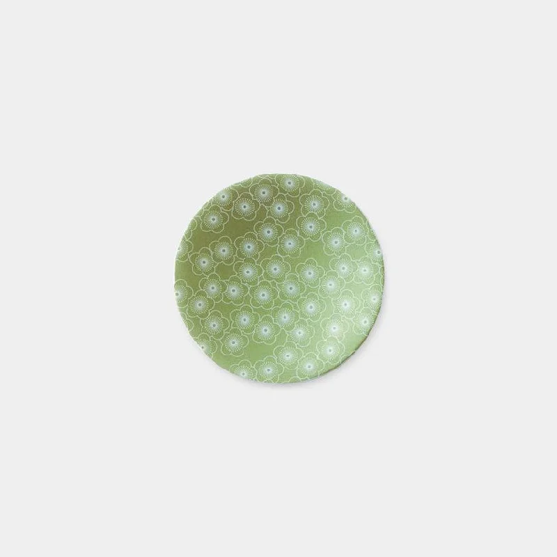 [SMALL DISH (PLATE)] GREEN LUSTER PLUM | MINO WARES | MARUMO TAKAGI