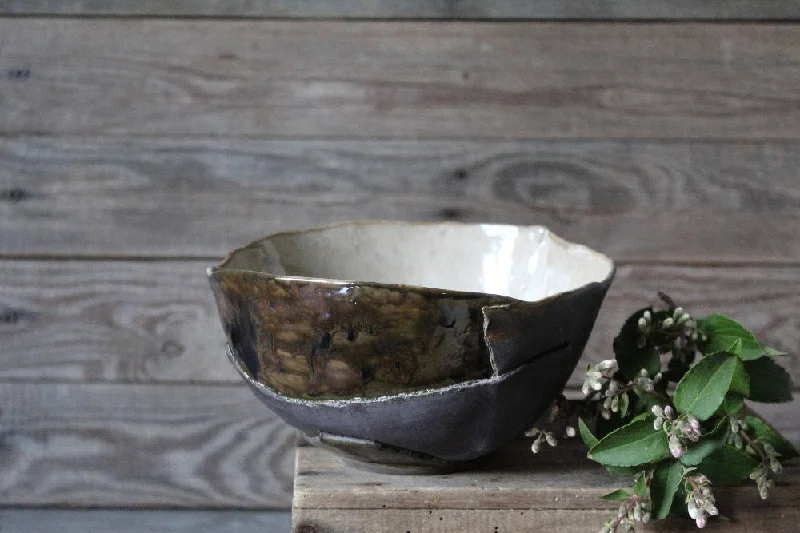 Frammenti Black Stoneware Bowl