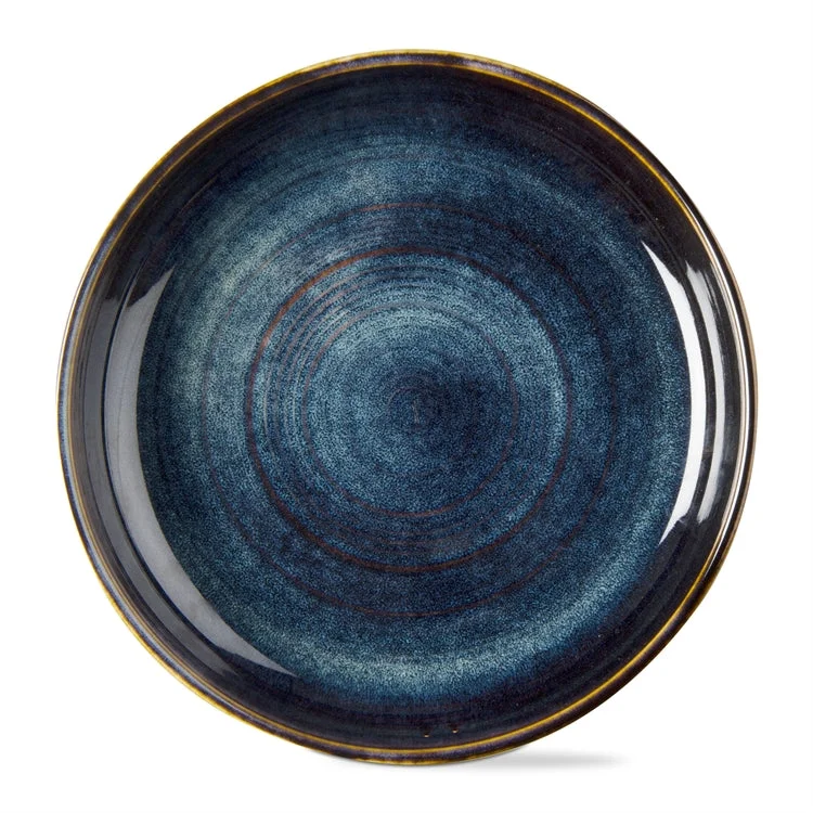 Midnight Blue Loft Reactive Glaze Blates, Set of 4