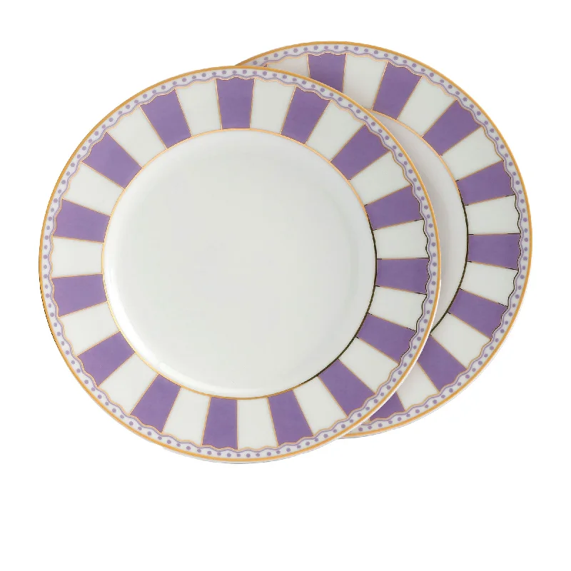 Noritake Carnivale Cake Plate 21cm Set of 2 Lavender