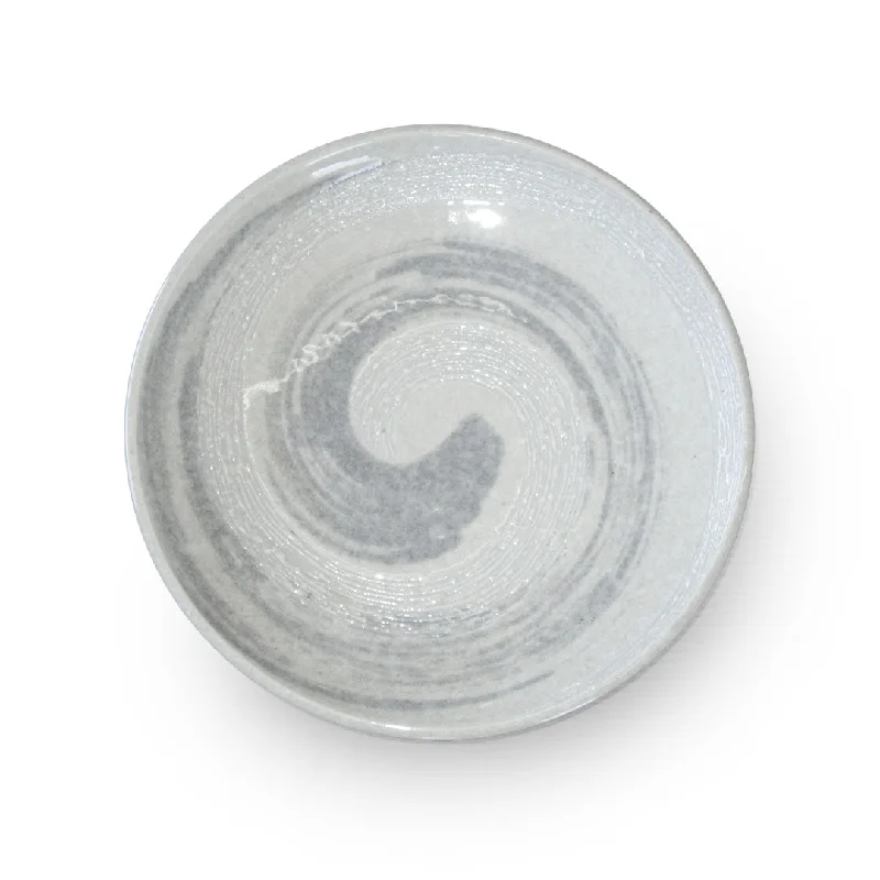 Snow White Grey Swirl Salad Plate 7.6" dia