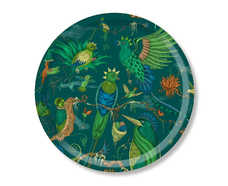 Quetzal Round Tray in Green by Jamida