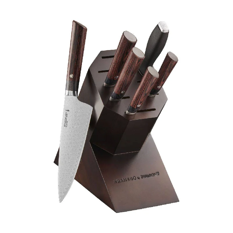 Zwilling Bob Kramer Meiji FC61 Stainless Steel 7-Piece Knife Block Set