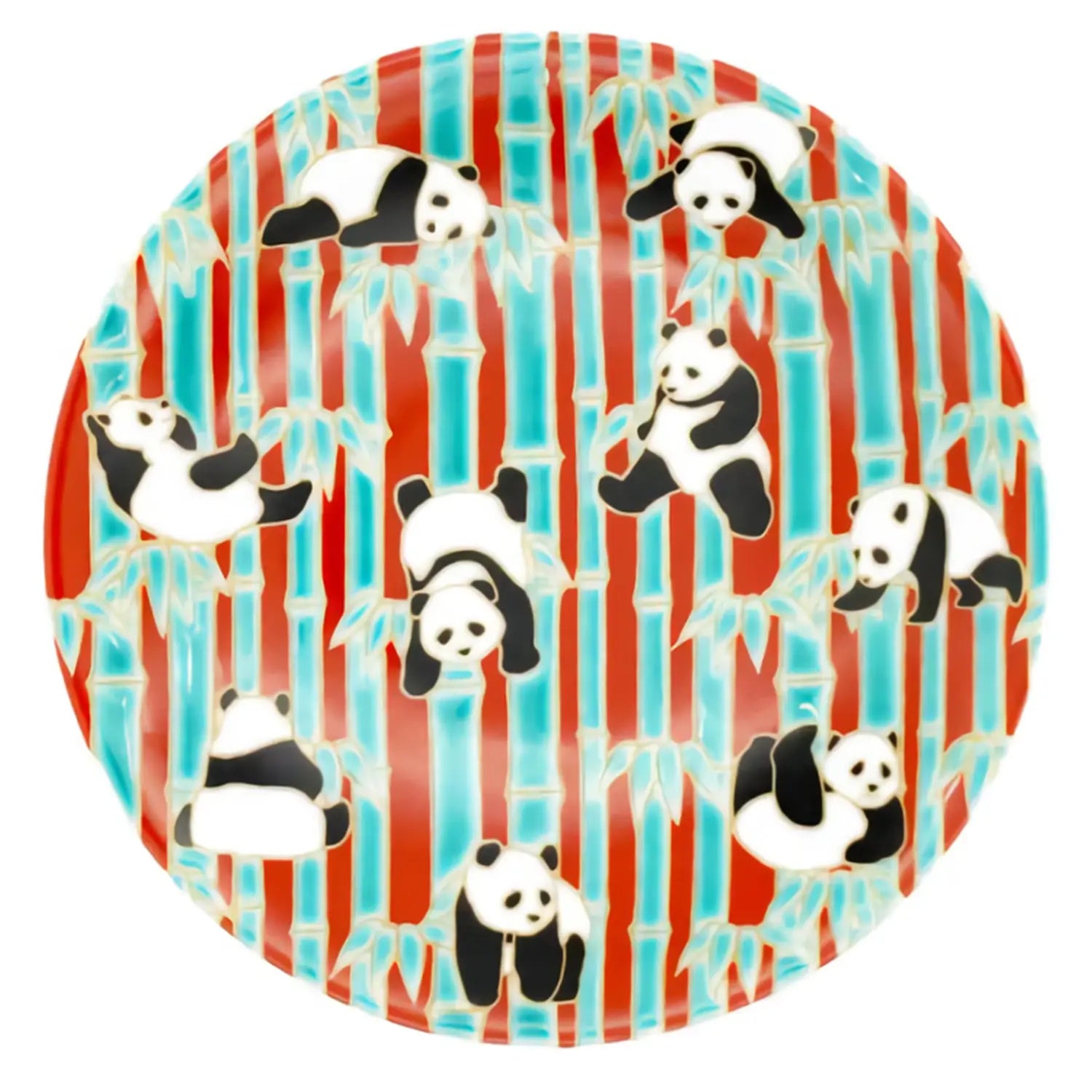 SEIKOU KISSYO Kutani Porcelain Small Plate Panda