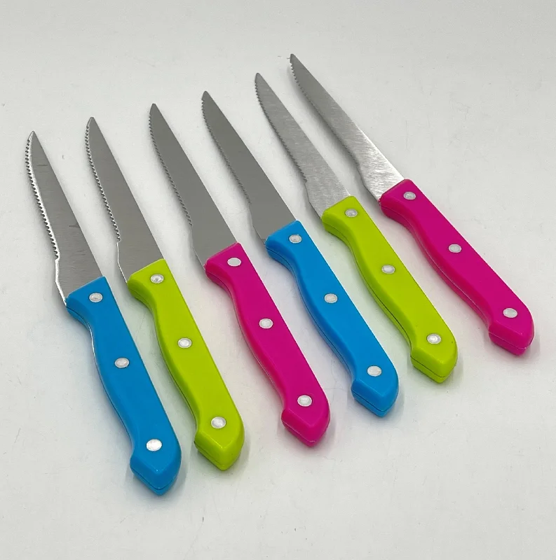 6 PC STEAK KNIFE - MULTICOLOR