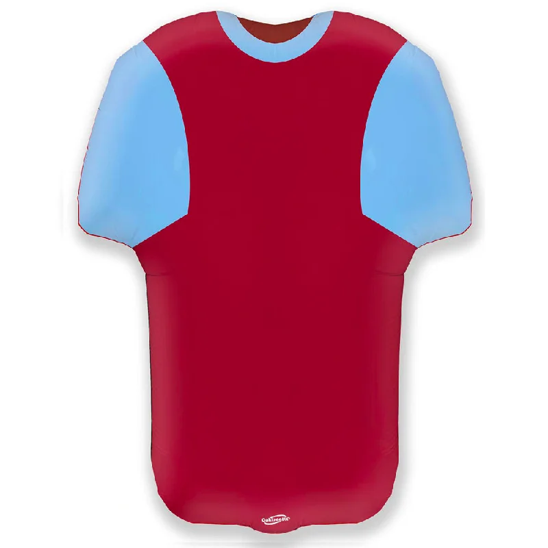 Blue and Claret Sports Shirt Foil Balloon - 24"