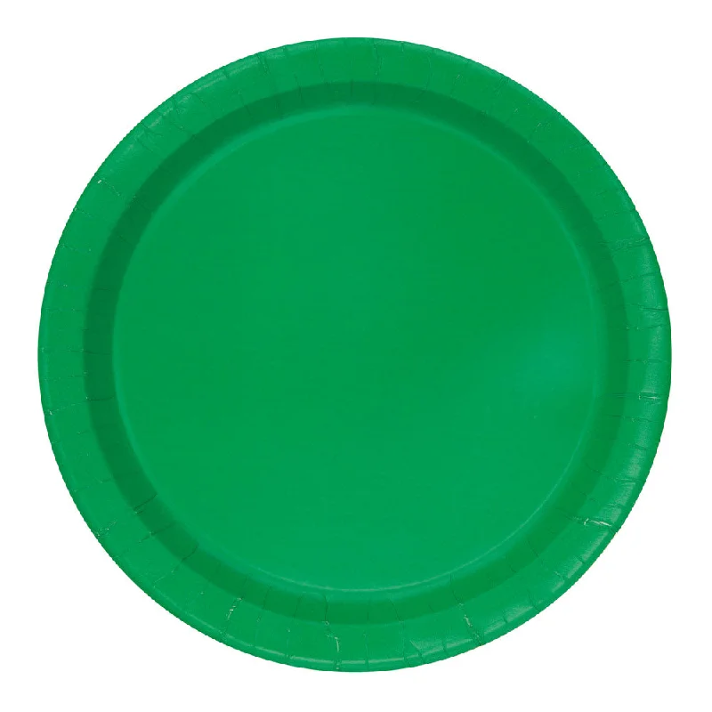 Green Paper Plates - Each - 9"