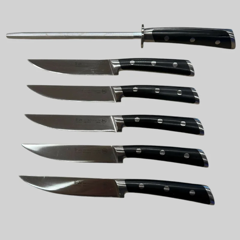 Cangshan German Steel Knife Set With Block & Honing Sharpener