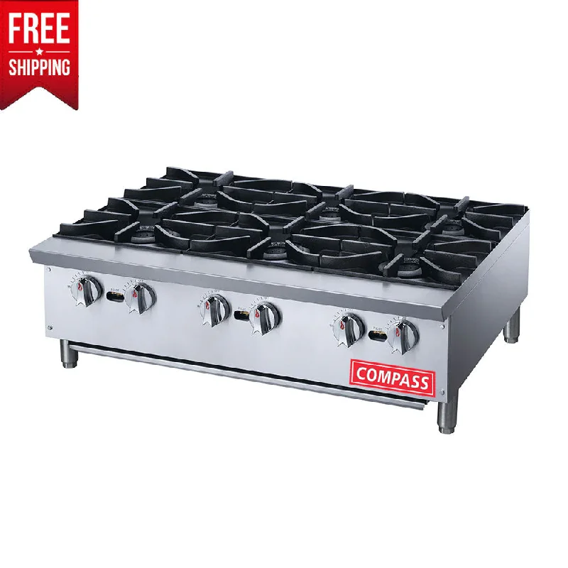 Compass PLG-DCHPA36 Hot Plate with 6 Open Burners