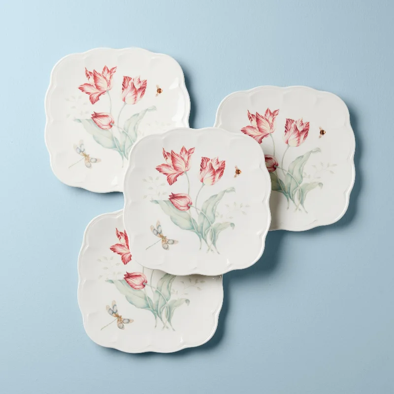 Butterfly Meadow Square 4pc Accent Plates