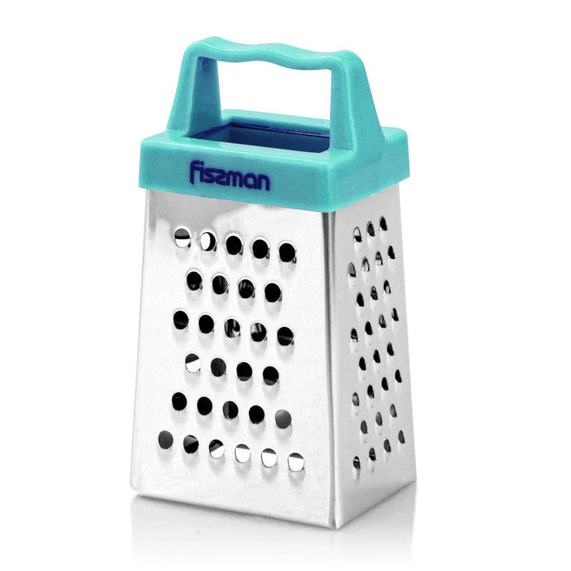 3 Inch 4-Sided MINI Grater (Stainless Steel) Blue