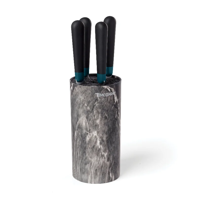 Keen Black Marble 5-Piece Cutlery Set