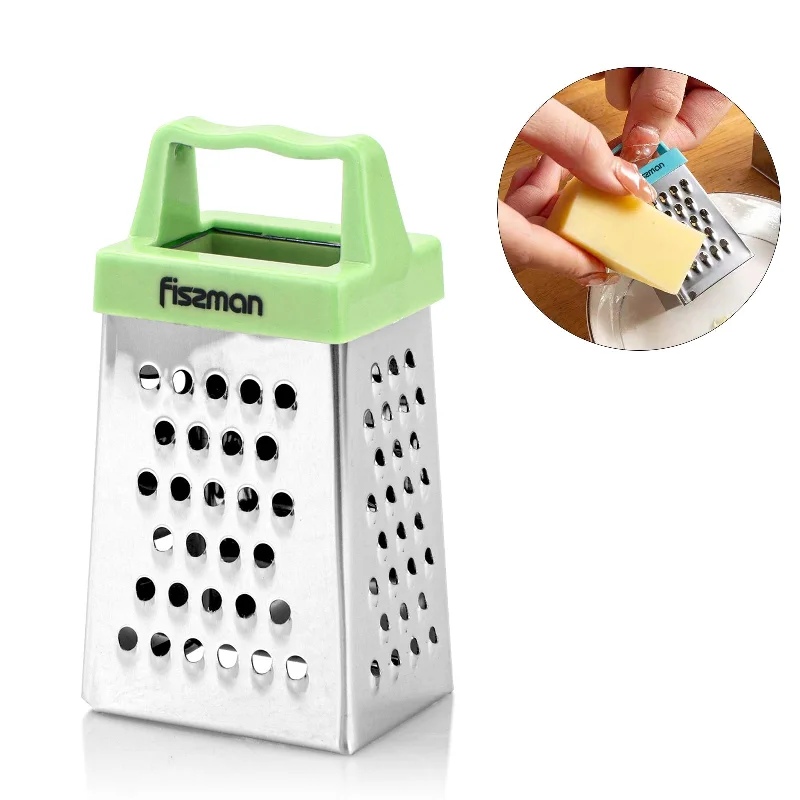 3" Inch 4-Sided MINI Grater (Stainless Steel) Green