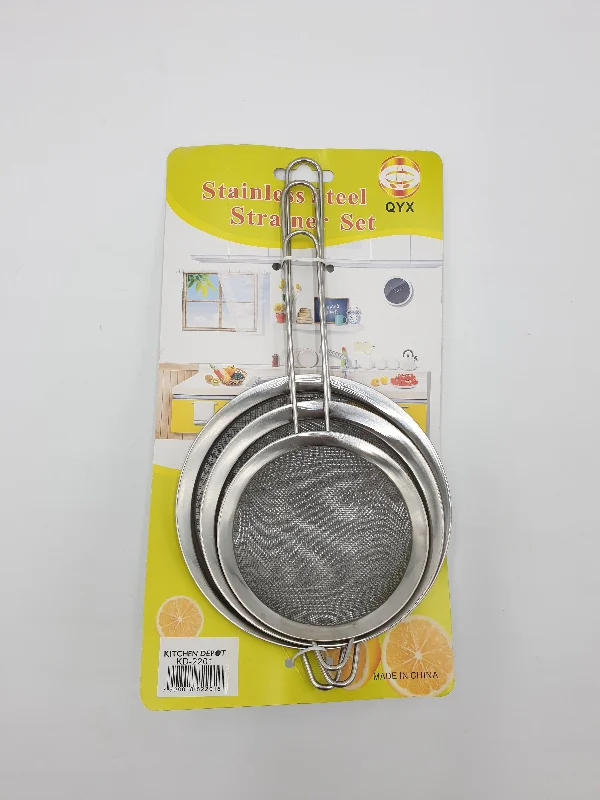 6.25", 5", 4.5" - 3PC S/S STRAINER-LARGE