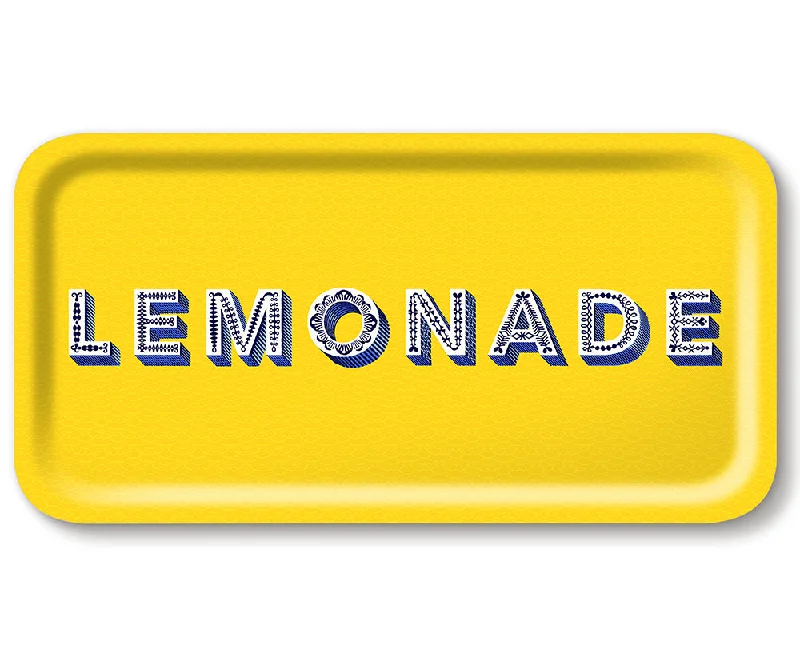 Word Large Rectangular Tray - Lemonade - by Jamida