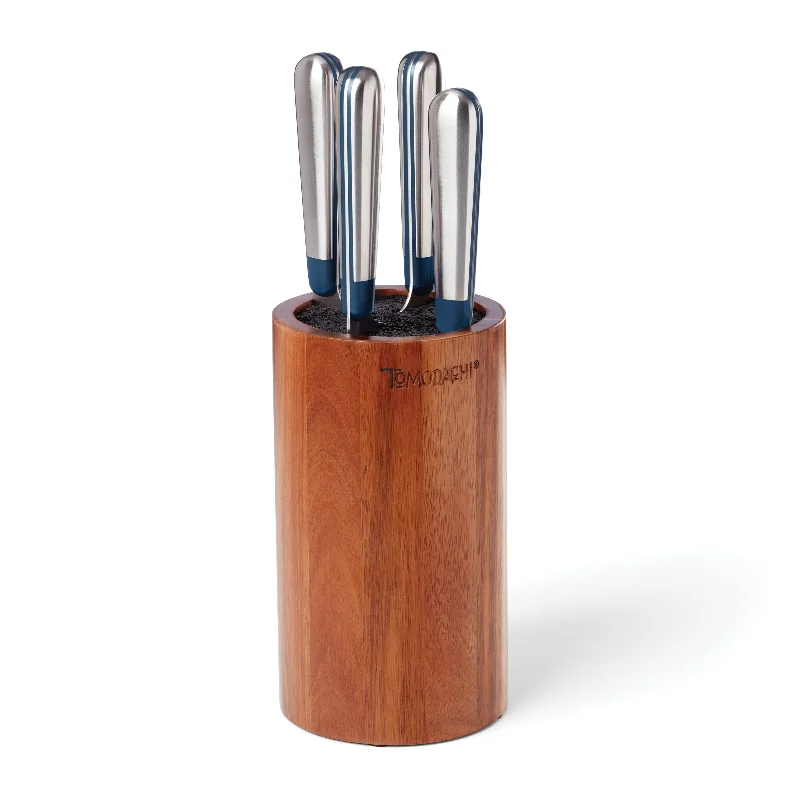 Keen 5-Piece Acacia Bristle Block Cutlery Set