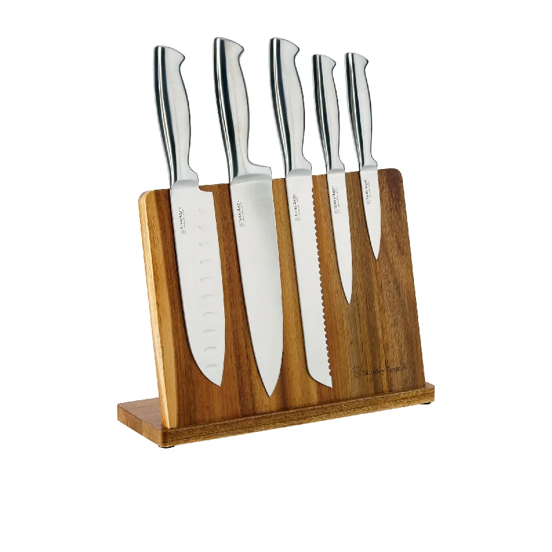 Stanley Rogers 6 Piece Magnetic Knife Block Set