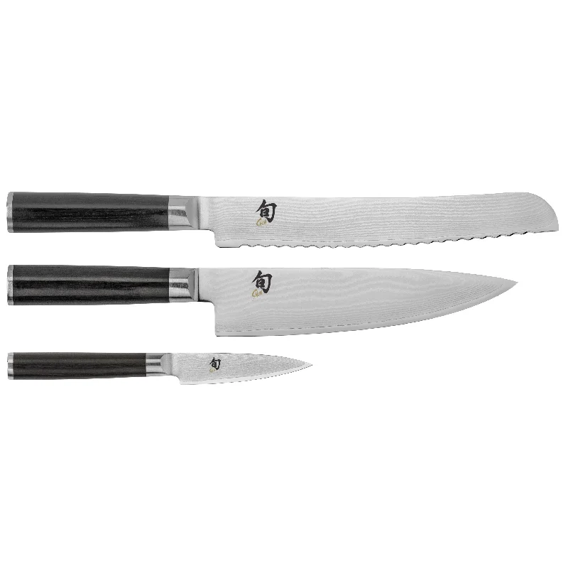 Shun Classic Chef's, Bread and Paring Knife Set