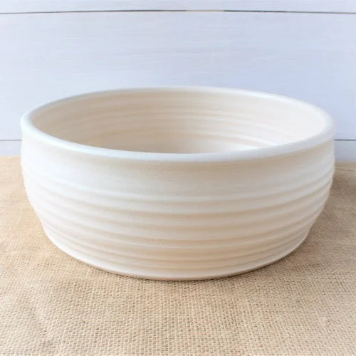 Drift White Large Serving Bowl