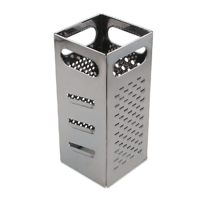 Browne Box Grater, 4" x 4" x 9", Stainless Steel