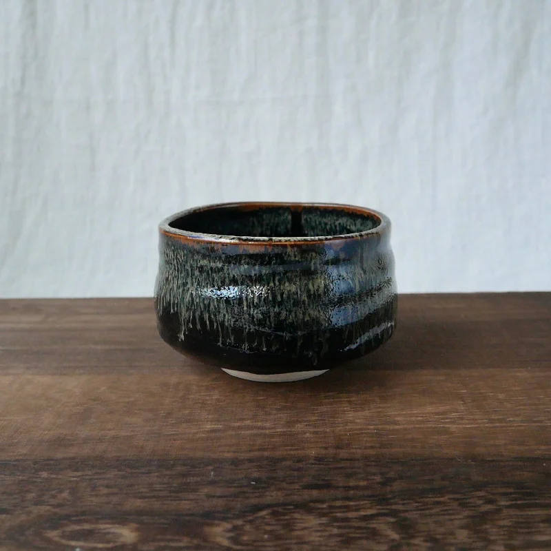 Kizoku Club: Black Tenmoku Nagashi Matcha Tea Bowl