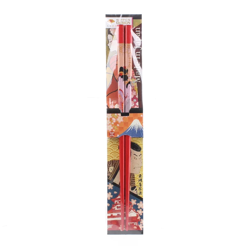 Utamaro Painting Wooden Chopsticks