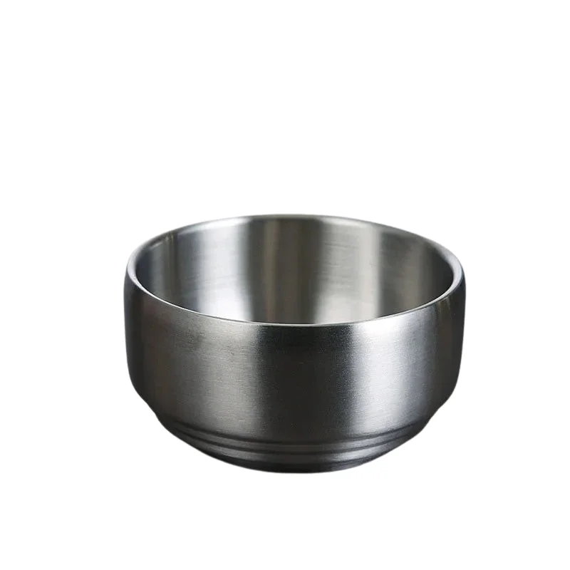 Silver Steel Serving Bowl