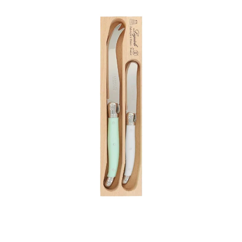 Laguiole Andre Verdier Debutant Cheese Knife Set of 2 23cm