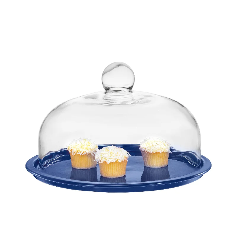 Chasseur La Cuisson Cake Platter with Lid 26cm Sky in Blue