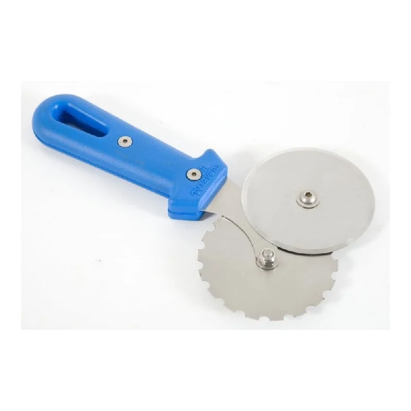 DOUBLE WHEEL CUTTER, STAINLESS STEEL, RE-SHARPABLE BLADE FIXED GRIP - 10 CM