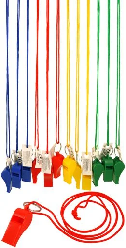 Plastic Whistle - Assorted Colours - Each